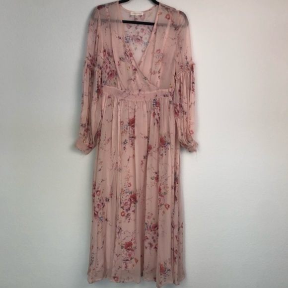 NWOT Love Shack Fancy Silk Floral Maxi Dress - Picture 6 of 8